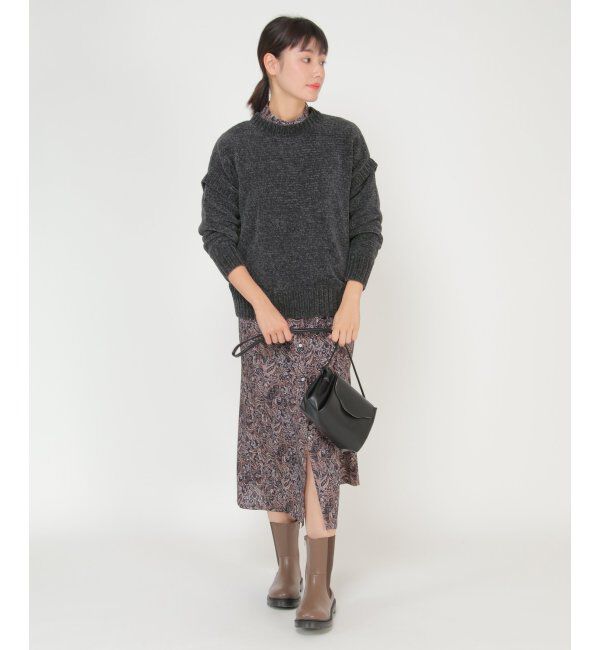 ikka「モールニット袖デザインプルオーバー」|プルオーバー|