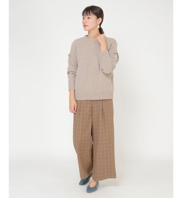 ikka「モールニット袖デザインプルオーバー」|プルオーバー|