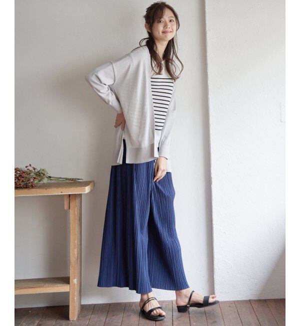 ikka「さらっとプリーツワイドパンツ」|その他|
