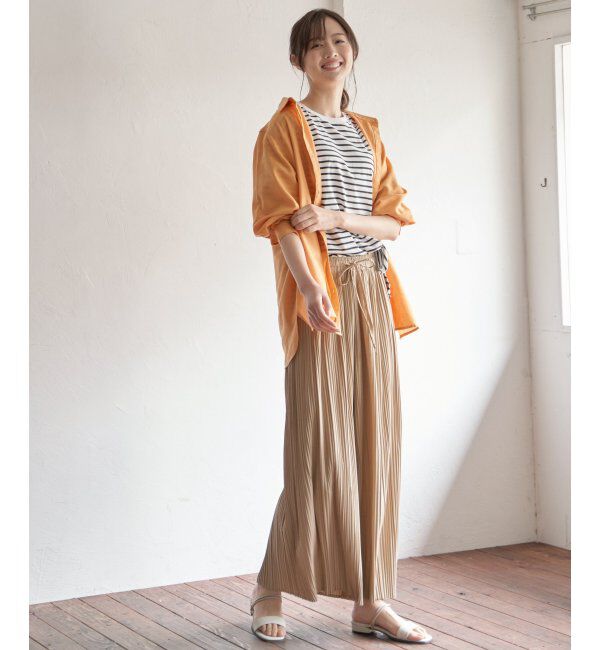 ikka「さらっとプリーツワイドパンツ」|その他|