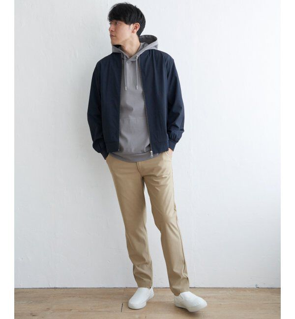 ikka「【接触冷感／抗菌防臭】GOKU楽セイケツ5分袖パーカー」|Tシャツ・カットソー|