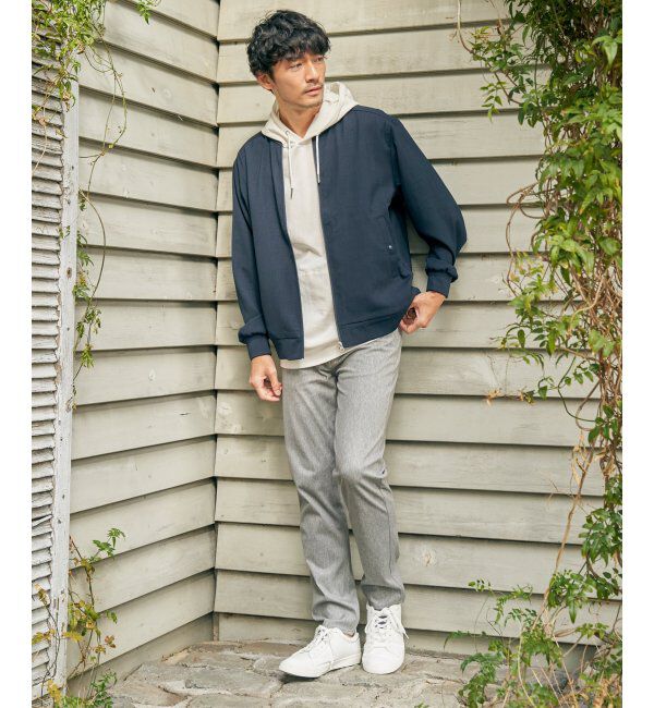 ikka「【接触冷感／抗菌防臭】GOKU楽セイケツ5分袖パーカー」|Tシャツ・カットソー|