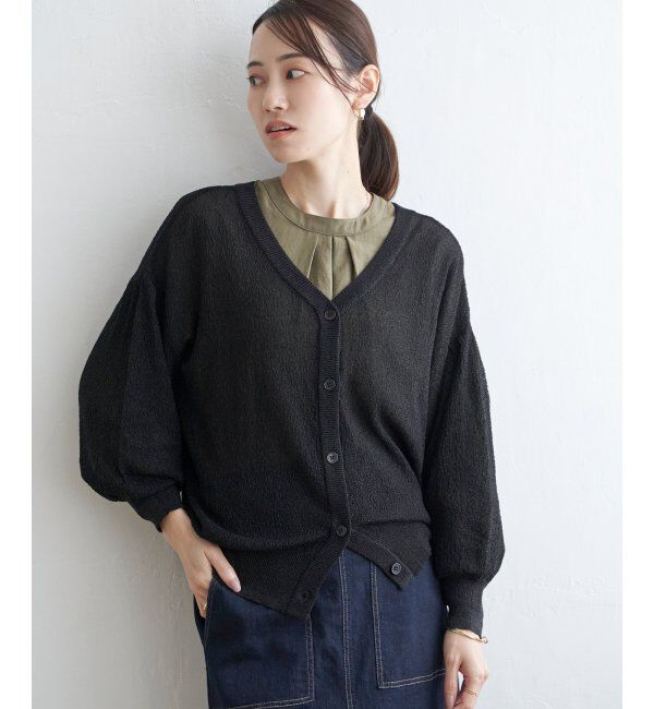 ikka「Vネックラメニットカーディガン」|その他|