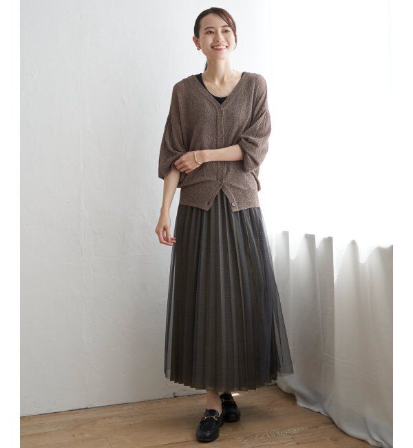 ikka「Vネックラメニットカーディガン」|その他|