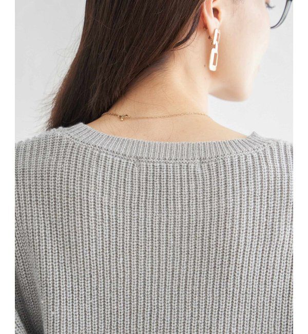 ikka「ラメスパンコールニットプルオーバー」|プルオーバー|
