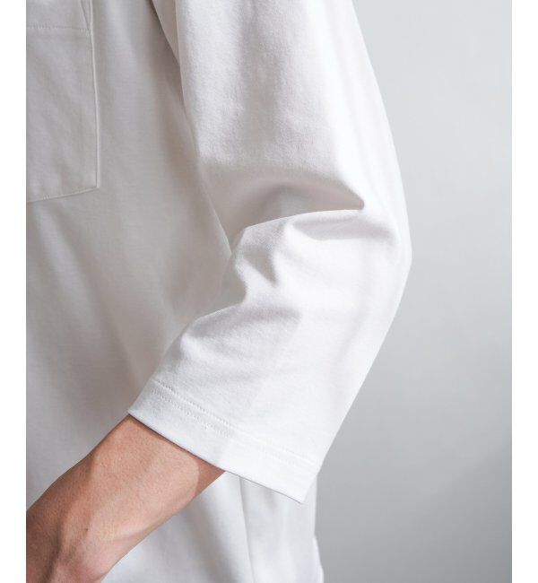 ikka「【接触冷感／抗菌防臭】GOKU楽セイケツ7分袖キーネックTシャツ」|Tシャツ・カットソー|