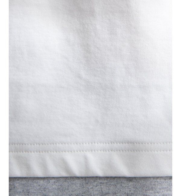 ikka「【接触冷感／抗菌防臭】GOKU楽セイケツ7分袖キーネックTシャツ」|Tシャツ・カットソー|