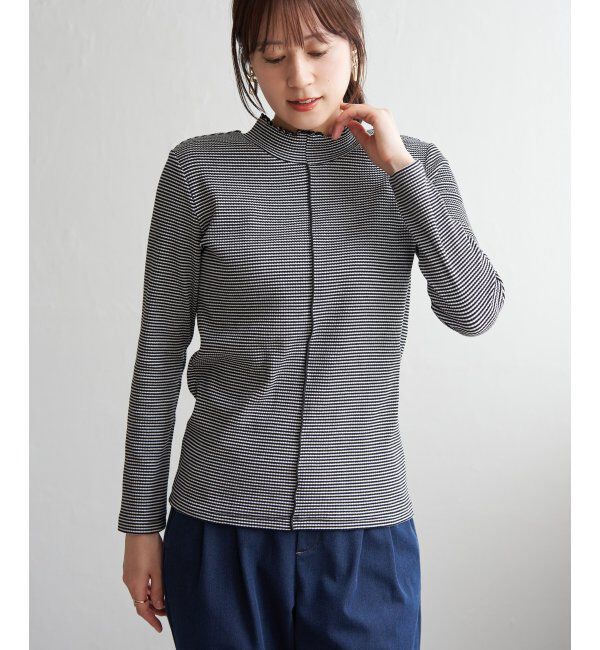 ikka「前後2WAY三角テレコプルオーバー」|Tシャツ・カットソー|