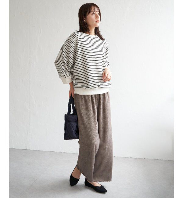 ikka「ジャガードプリーツワイドパンツ」|その他|