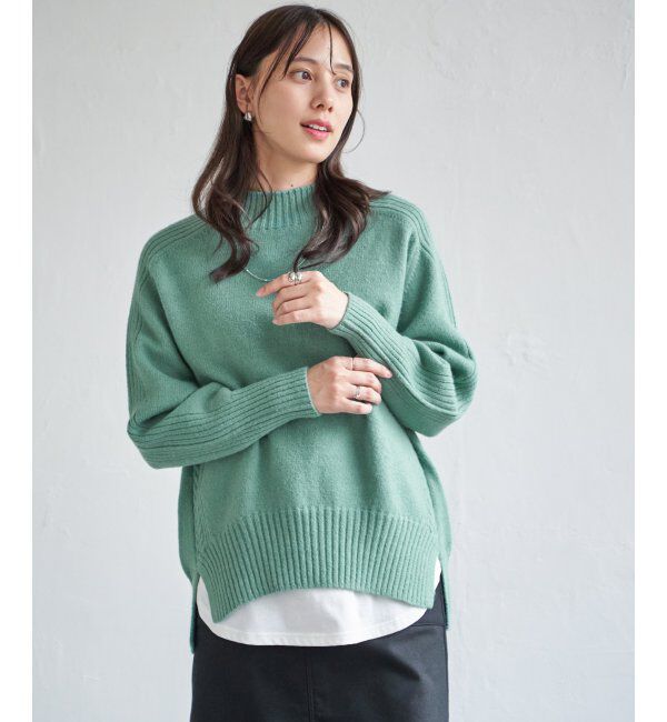 ikka「サイドスリットニットプルオーバー」|プルオーバー|