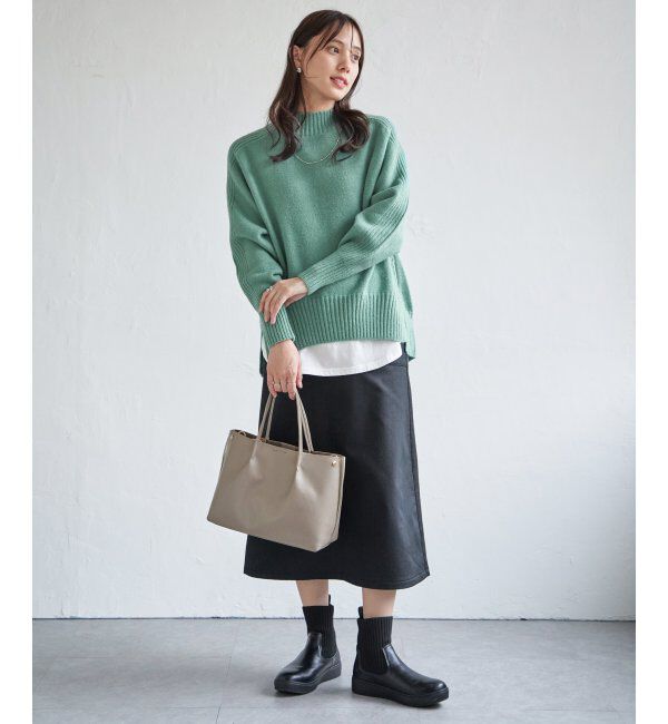 ikka「サイドスリットニットプルオーバー」|プルオーバー|