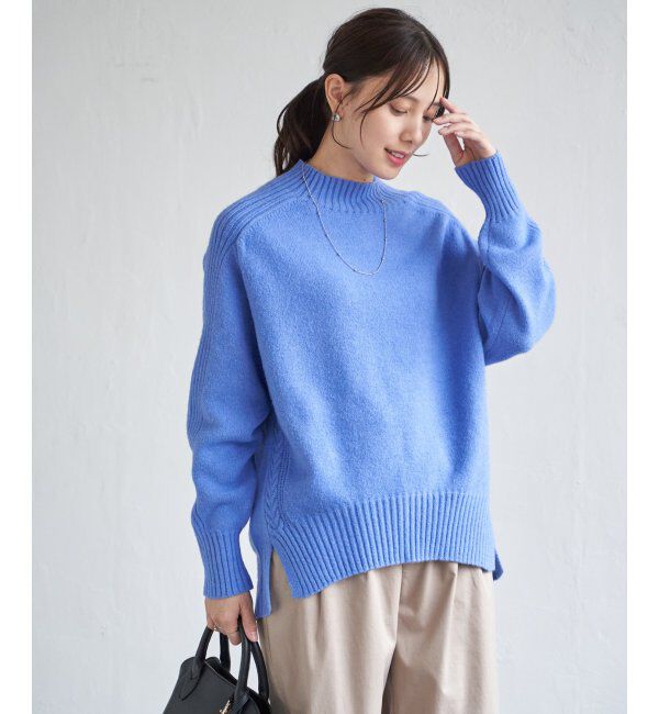 ikka「サイドスリットニットプルオーバー」|プルオーバー|