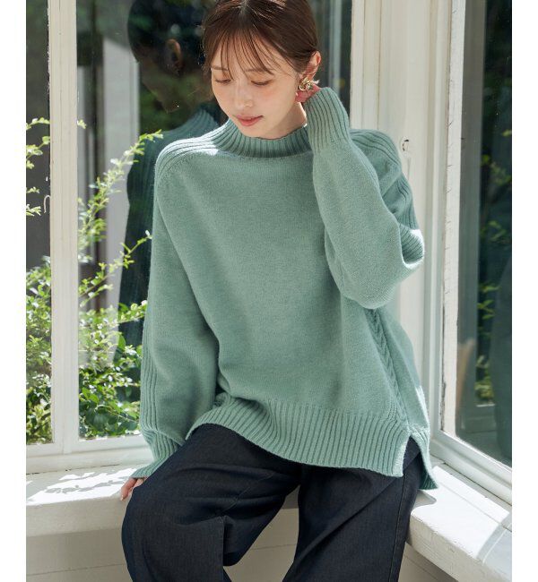 ikka「サイドスリットニットプルオーバー」|プルオーバー|