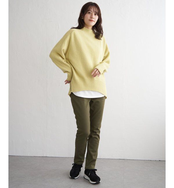 ikka「サイドスリットニットプルオーバー」|プルオーバー|