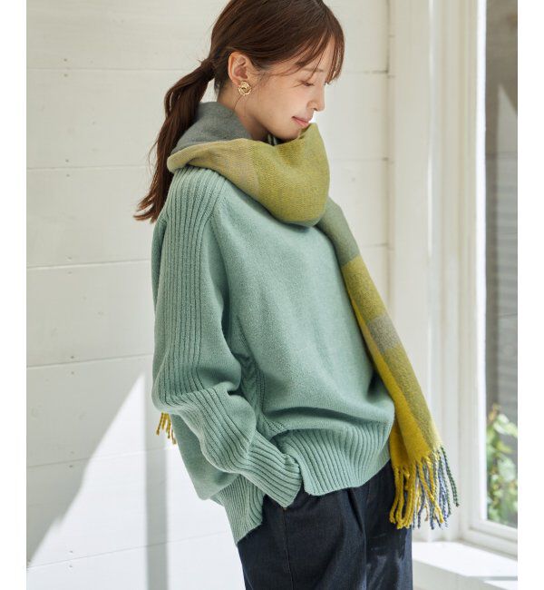 ikka「サイドスリットニットプルオーバー」|プルオーバー|