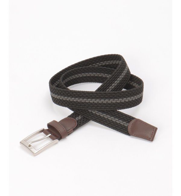 ikka「ストレッチゴムメッシュベルト」|ダウンベスト・ベスト|チャコール