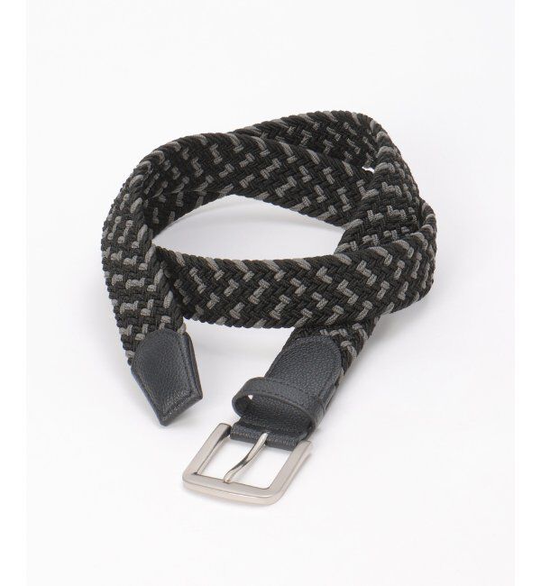 ikka「ストレッチゴムメッシュベルトMIX」|ダウンベスト・ベスト|チャコール