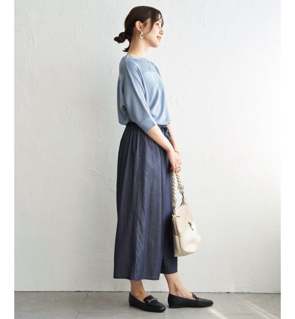 ikka「【雑誌InRed5月号掲載】デニム／レーヨンリネンガウチョ」|デニム|