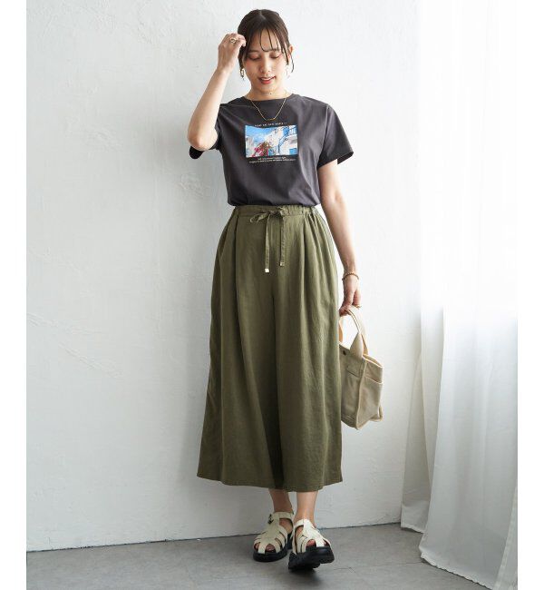 ikka「【雑誌InRed5月号掲載】デニム／レーヨンリネンガウチョ」|デニム|