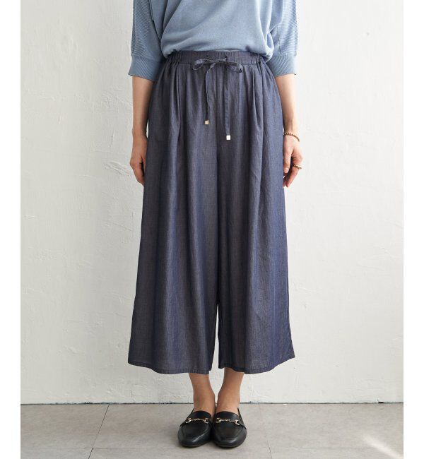 ikka「【雑誌InRed5月号掲載】デニム／レーヨンリネンガウチョ」|デニム|