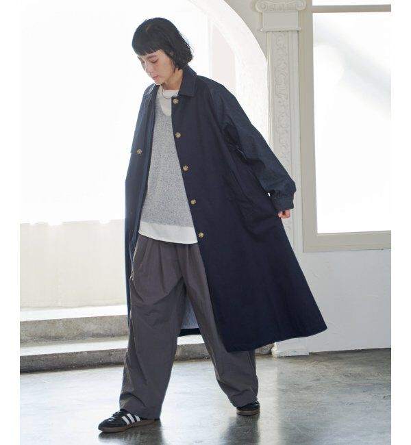 Lbc with Life「デニム切り替えステンカラーコート」|その他|