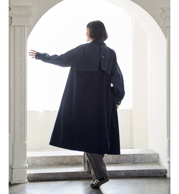 Lbc with Life「デニム切り替えステンカラーコート」|その他|