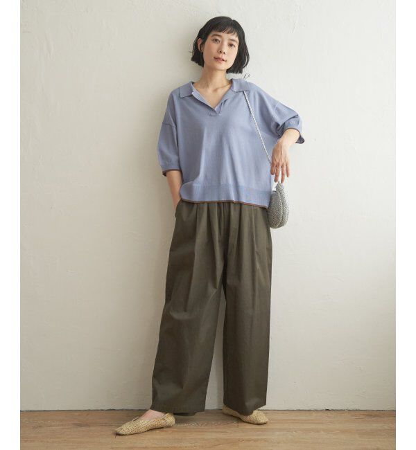 Lbc with Life「ポロ襟スキッパーニット」|カーディガン|