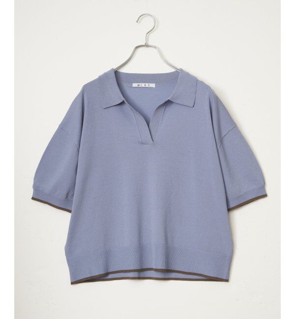 Lbc with Life「ポロ襟スキッパーニット」|カーディガン|