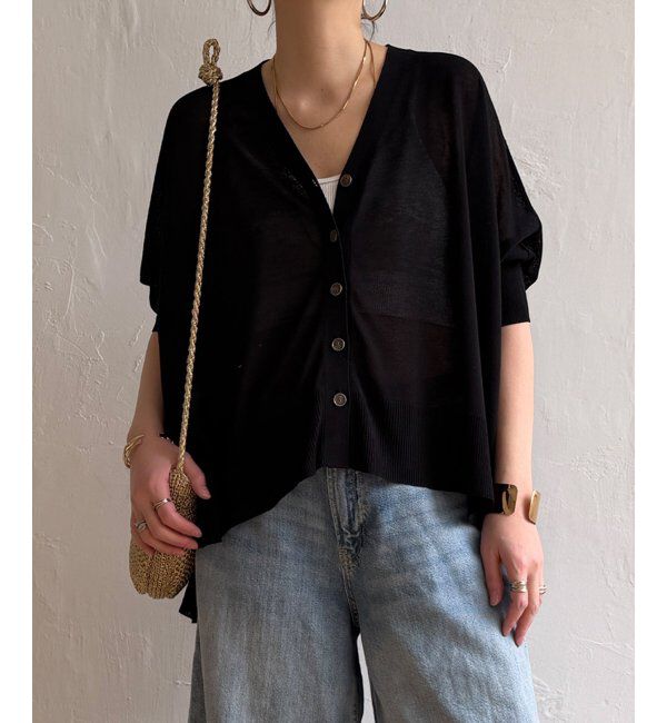 Lbc with Life「接触冷感ドルマンカーディガン」|カーディガン|