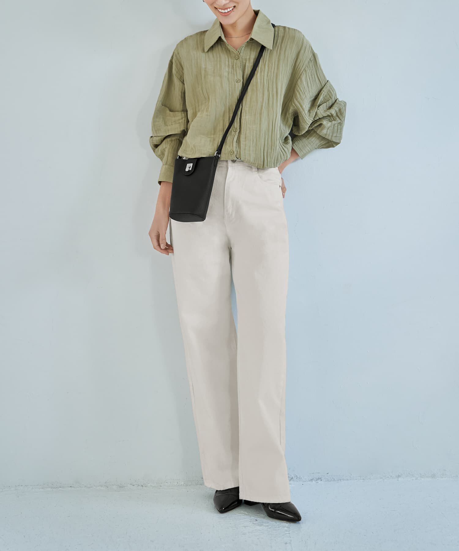 STYLE DELI「【DELI by】リアルレザー縦型フラップショルダーバッグ」|ショルダー・メッセンジャー|