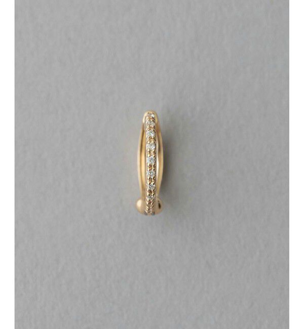 ete「K10YG ダイヤモンド ハグカフ リバーシブル」|イヤーカフ|