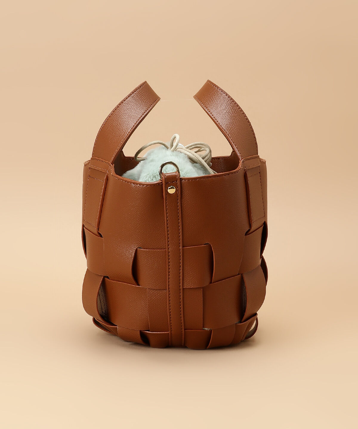 Samantha Thavasa「ファー巾着付きメッシュバッグ」|ハンドバッグ|