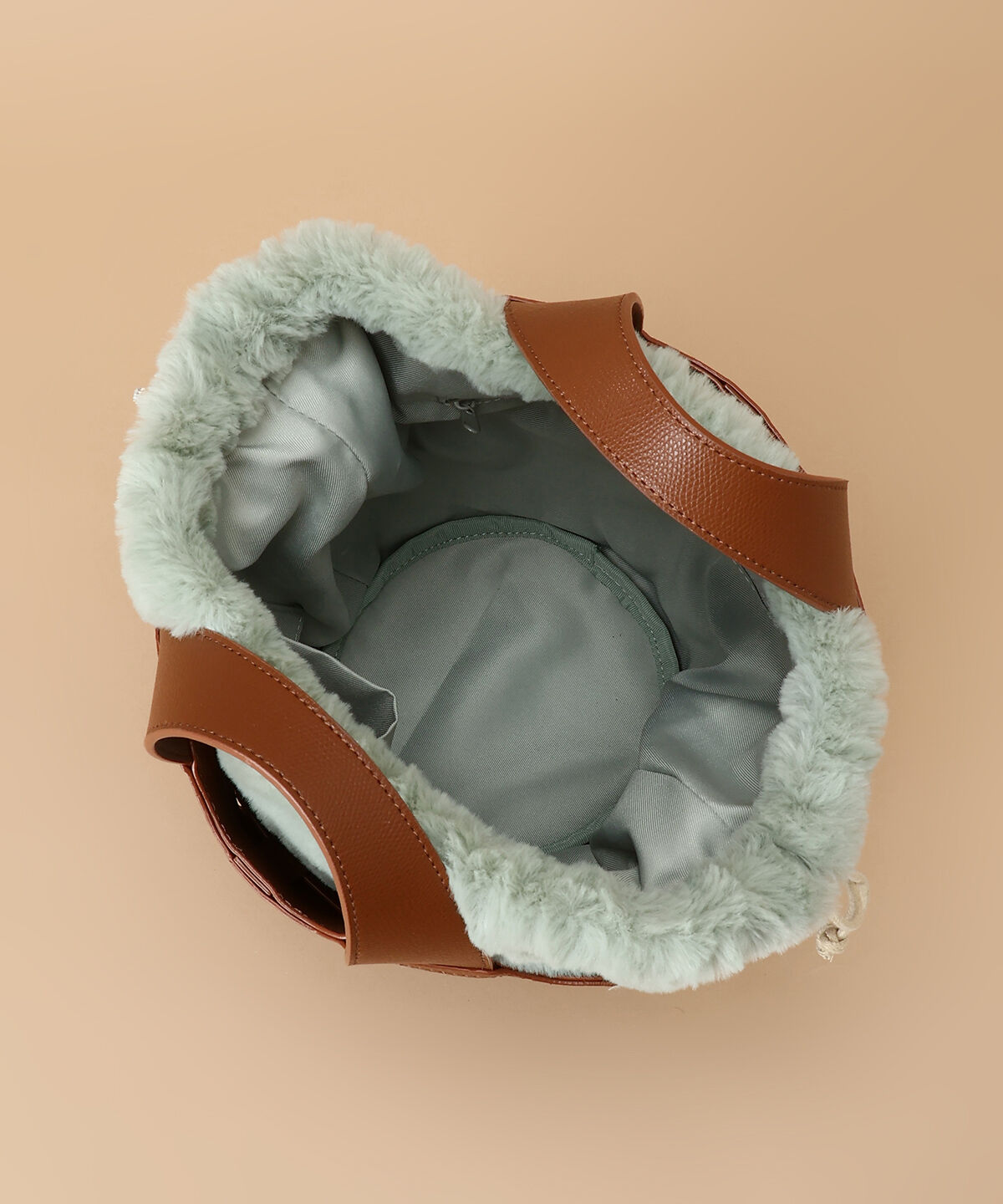 Samantha Thavasa「ファー巾着付きメッシュバッグ」|ハンドバッグ|