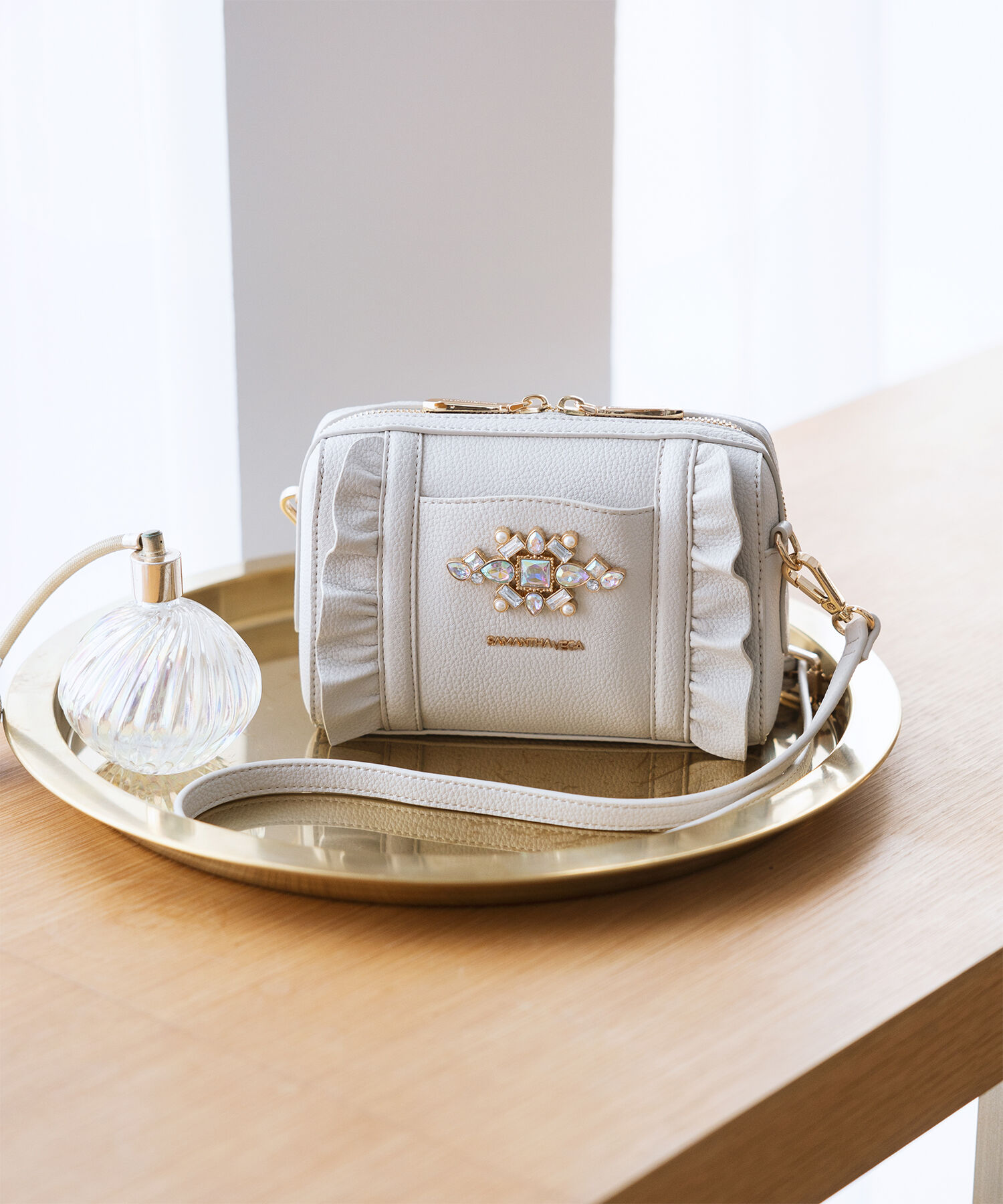 Samantha Vega「ビジューフリルショルダーバッグ」|ショルダー・メッセンジャー|