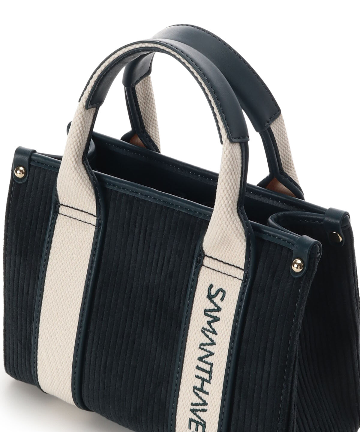 Samantha Vega「ロゴテープコーデュロイショルダーバッグ（ミニ）」|ショルダー・メッセンジャー|