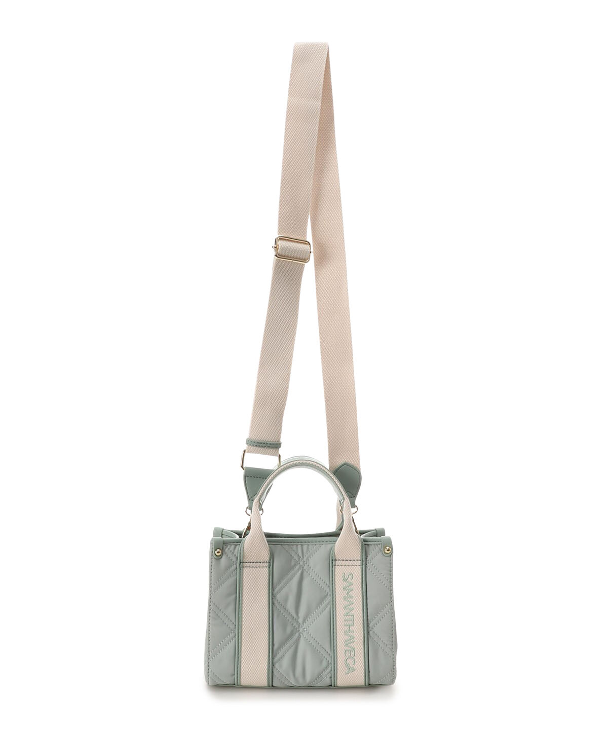 Samantha Vega「ロゴテープキルティングハンドバッグ（ミニ）」|ショルダー・メッセンジャー|