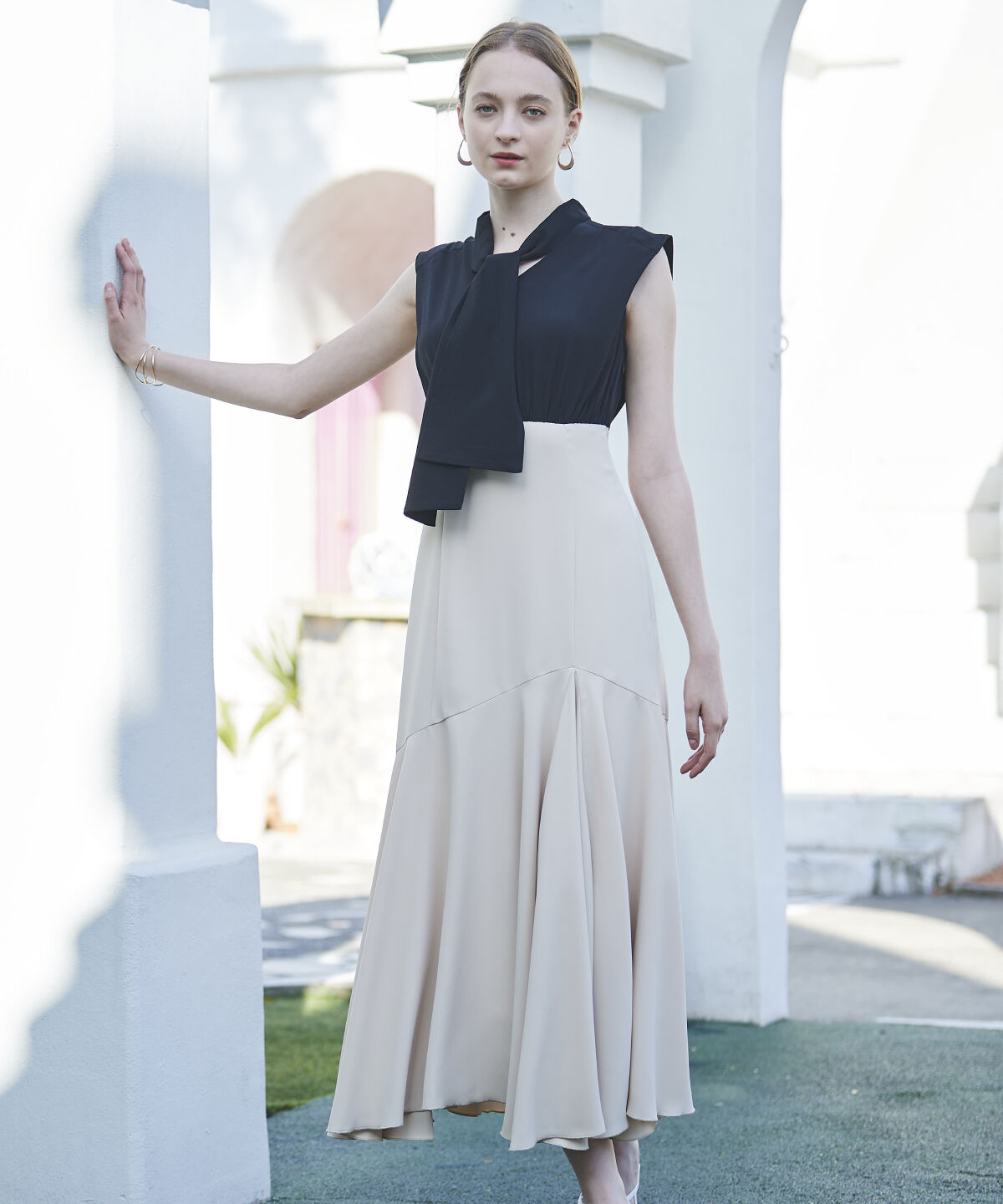 アンドクチュール「ボウタイ付きマーメイドドレス」|ドレス|