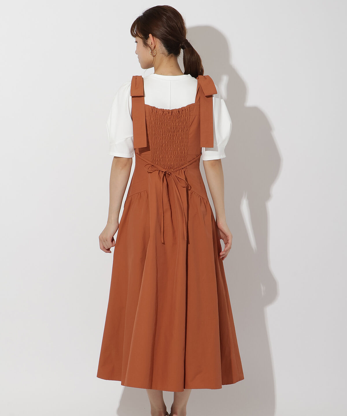 アンドクチュール「ショルダーリボンジャンスカ」|ワンピース|