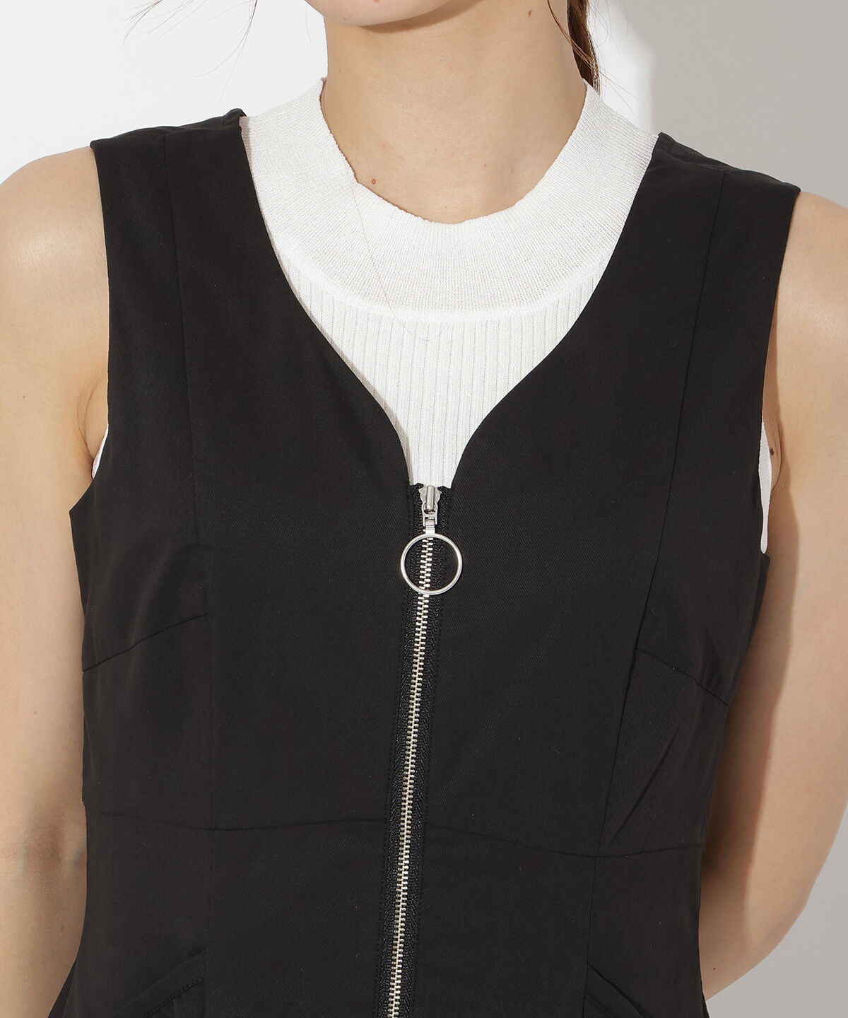 アンドクチュール「フロントジップジャンスカ」|ワンピース|