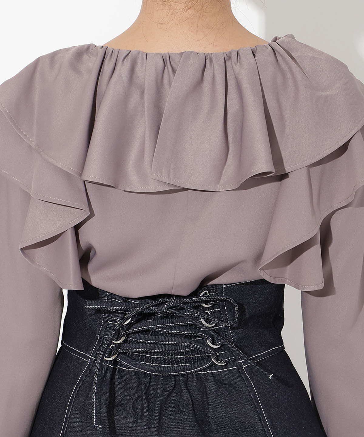 アンドクチュール「フリルケープブラウス」|シャツ・ブラウス|