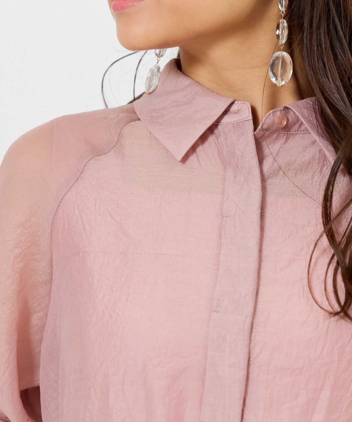 アンドクチュール「シアーシャツ＆ワンピースSET」|ワンピース|