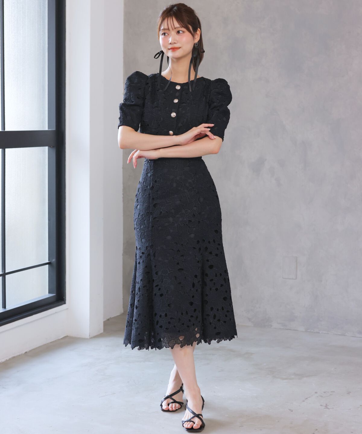 アンドクチュール「スカラレースマーメイドスカート」|フレア|