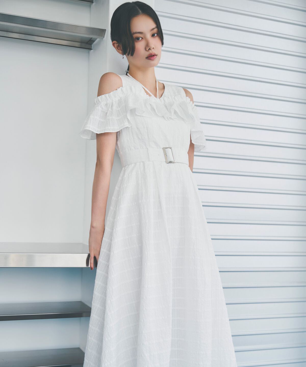 アンドクチュール「ホルターリボンコットンワンピース」|ワンピース|