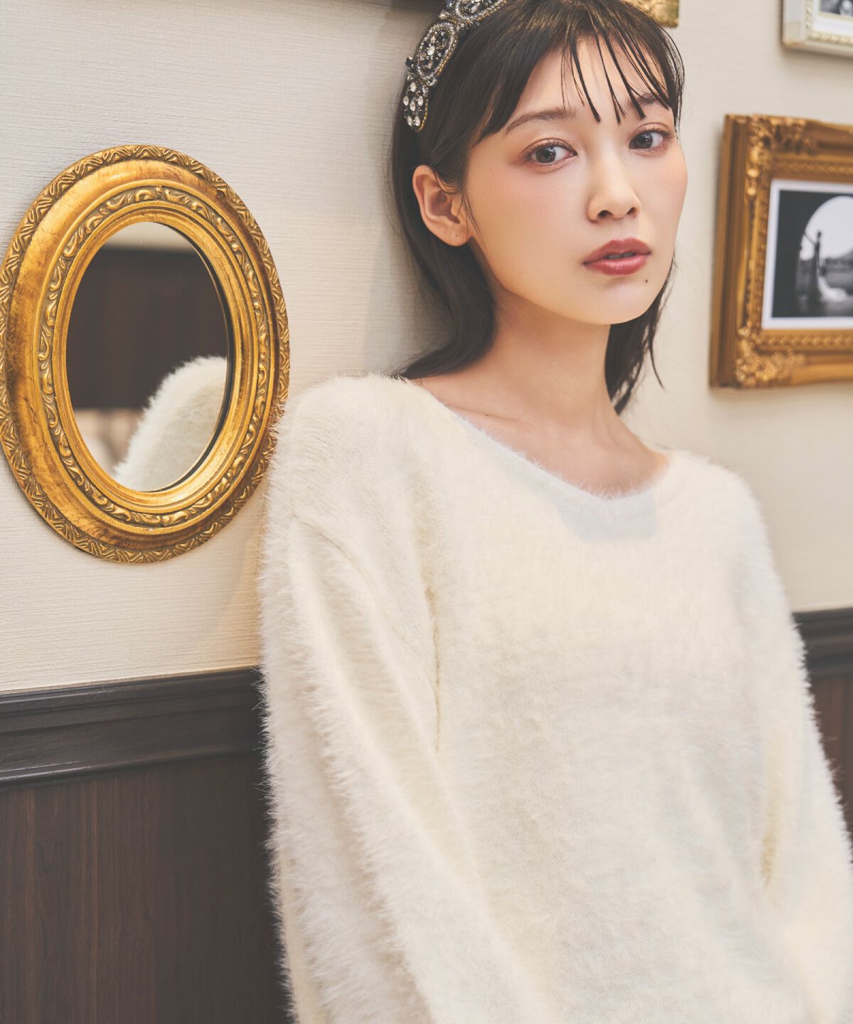 アンドクチュール「前後２WAYシャギーニットプルオーバー」|ニット・セーター|