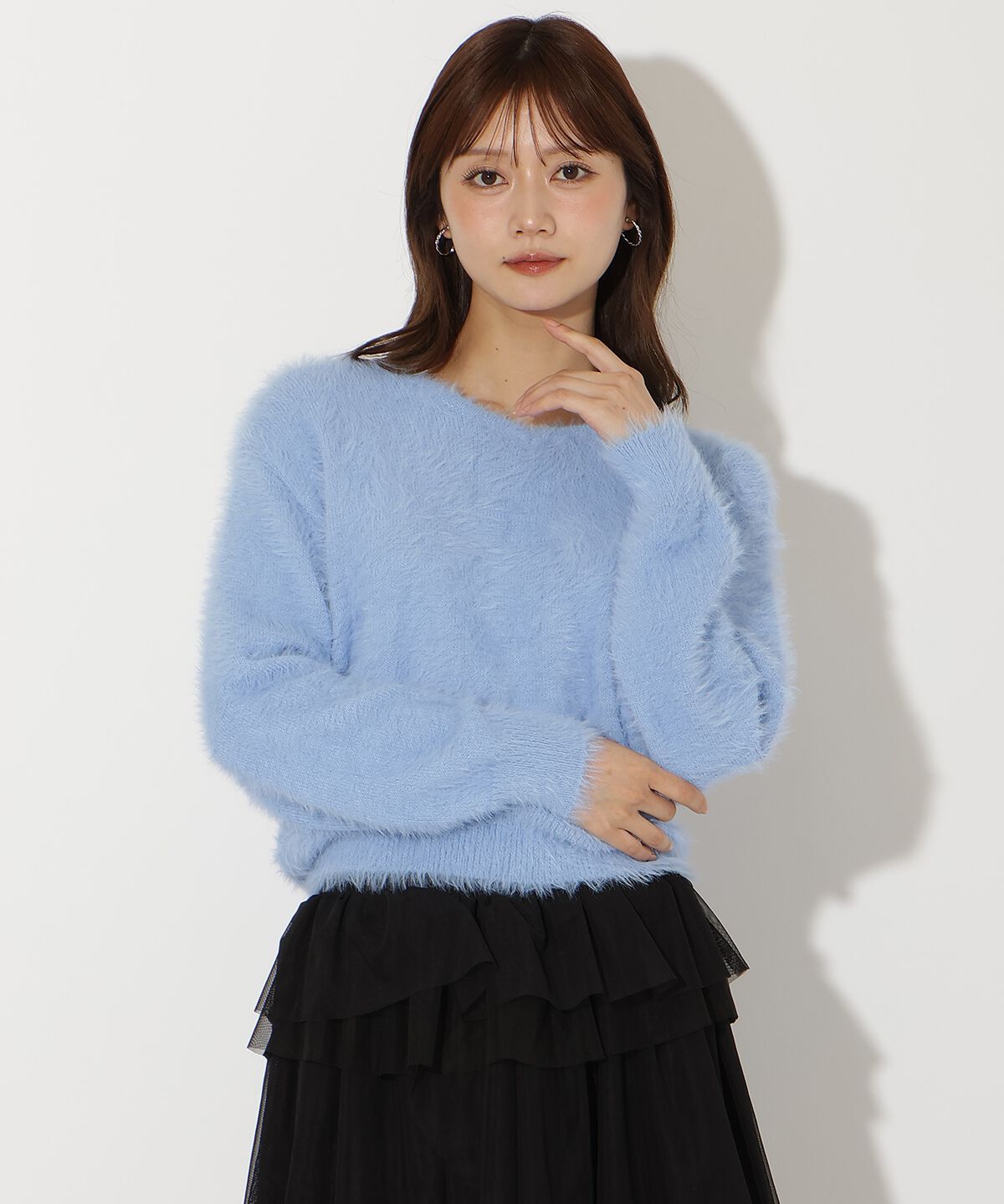 アンドクチュール「前後２WAYシャギーニットプルオーバー」|ニット・セーター|