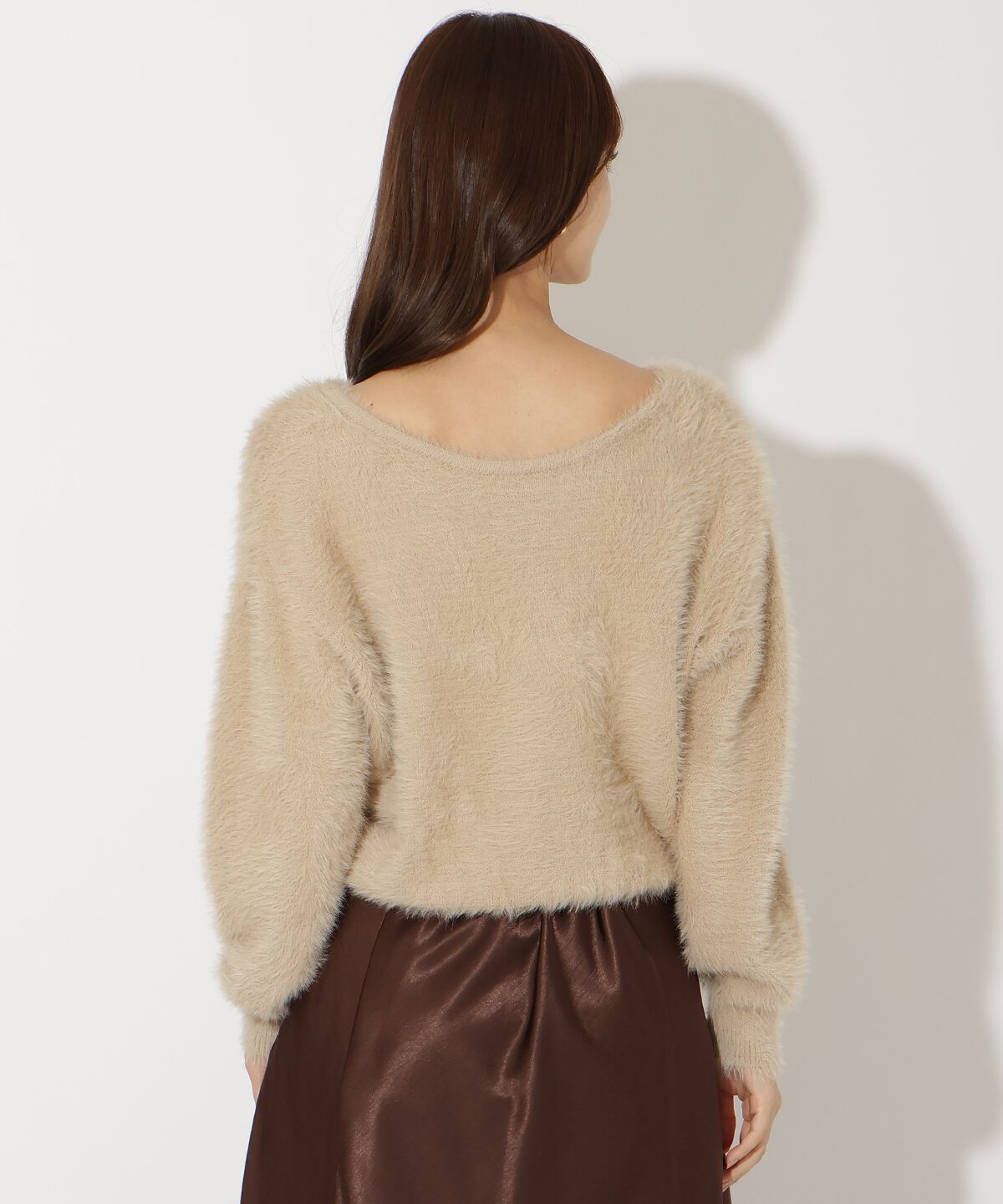 アンドクチュール「前後２WAYシャギーニットプルオーバー」|ニット・セーター|