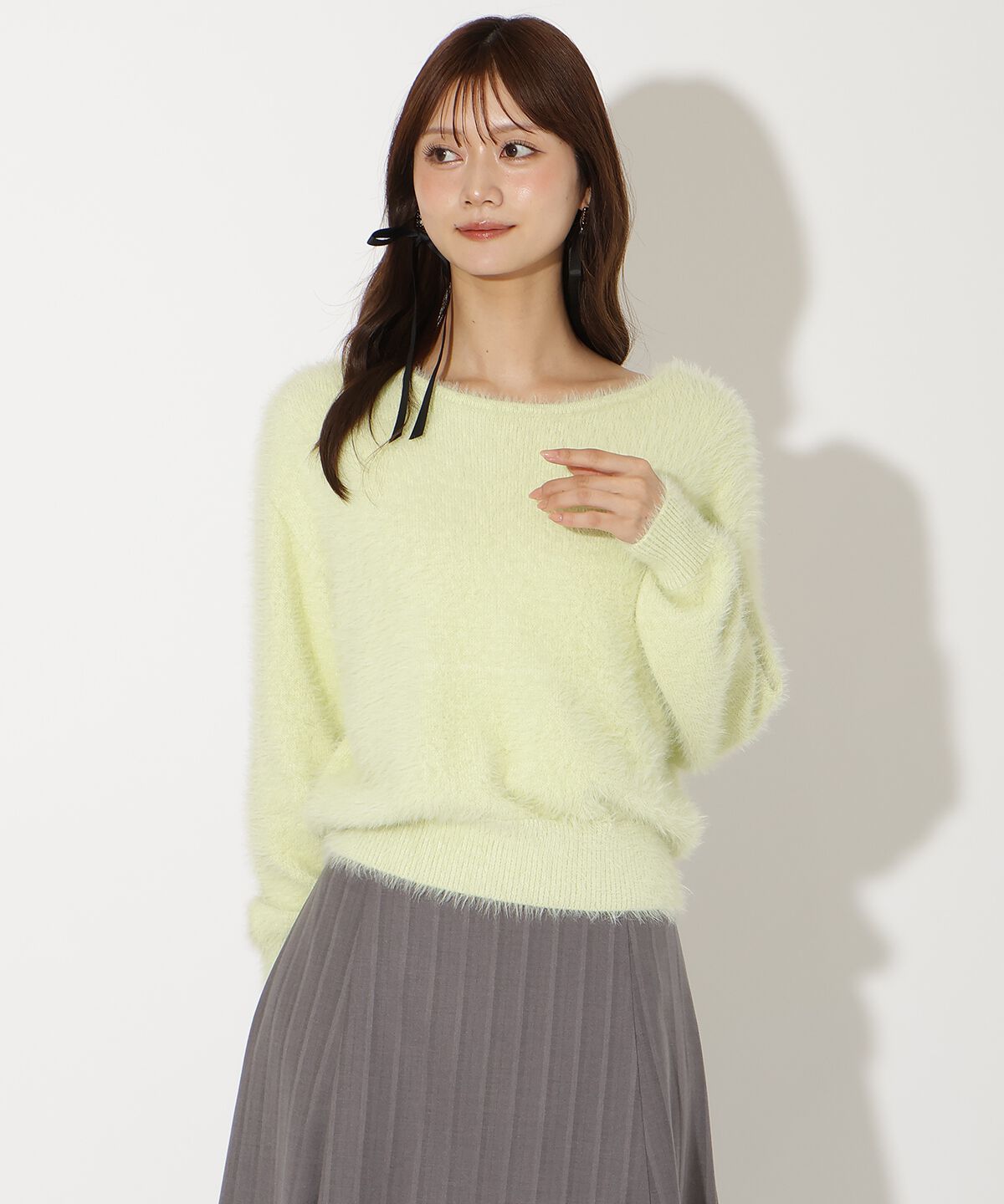 アンドクチュール「前後２WAYシャギーニットプルオーバー」|ニット・セーター|