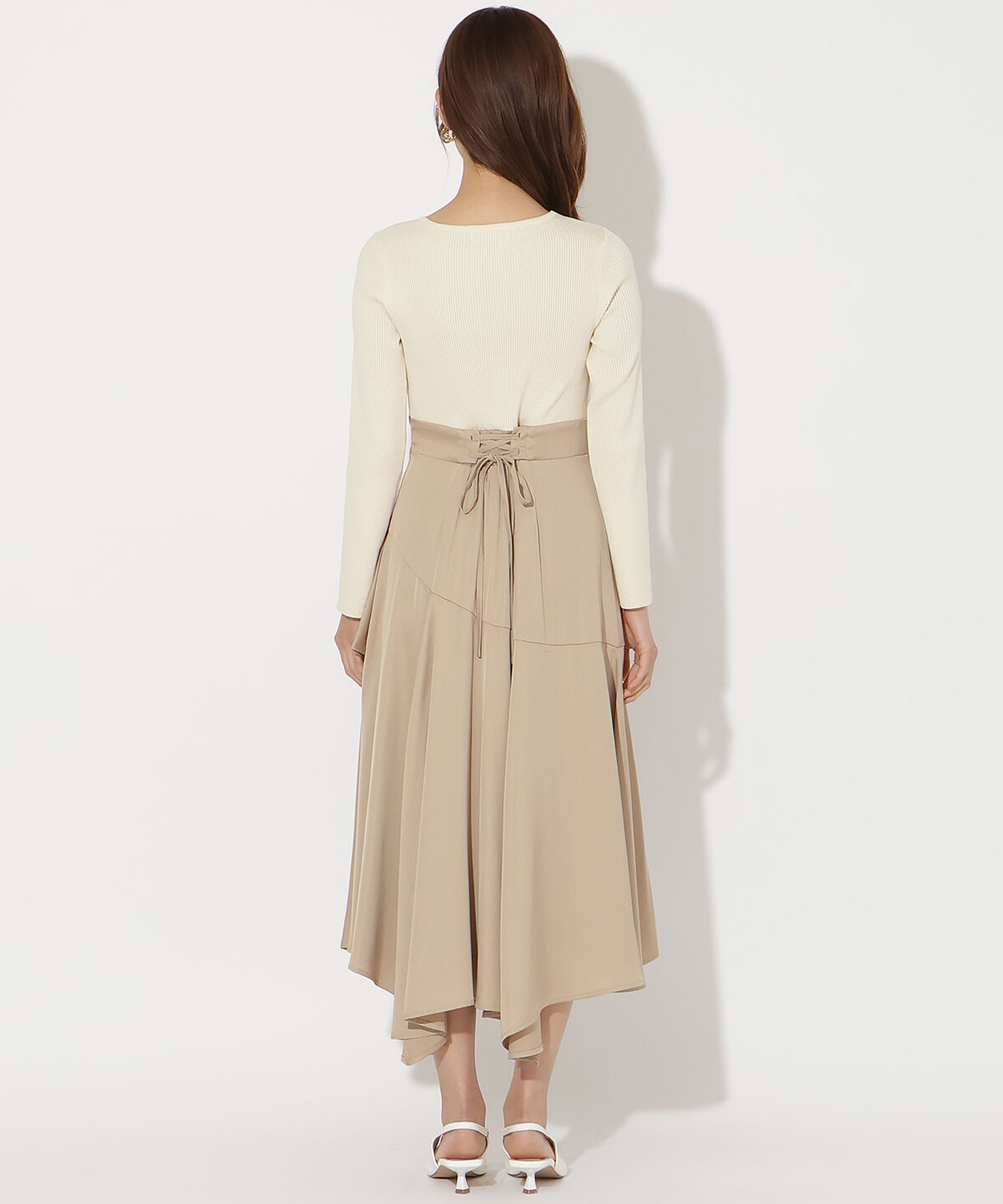 アンドクチュール「アシメスカートドッキングワンピース」|ワンピース|