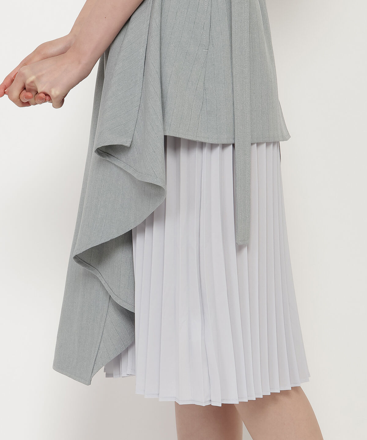 REDYAZEL「ノースリーブサイドプリーツワンピース」|ワンピース|