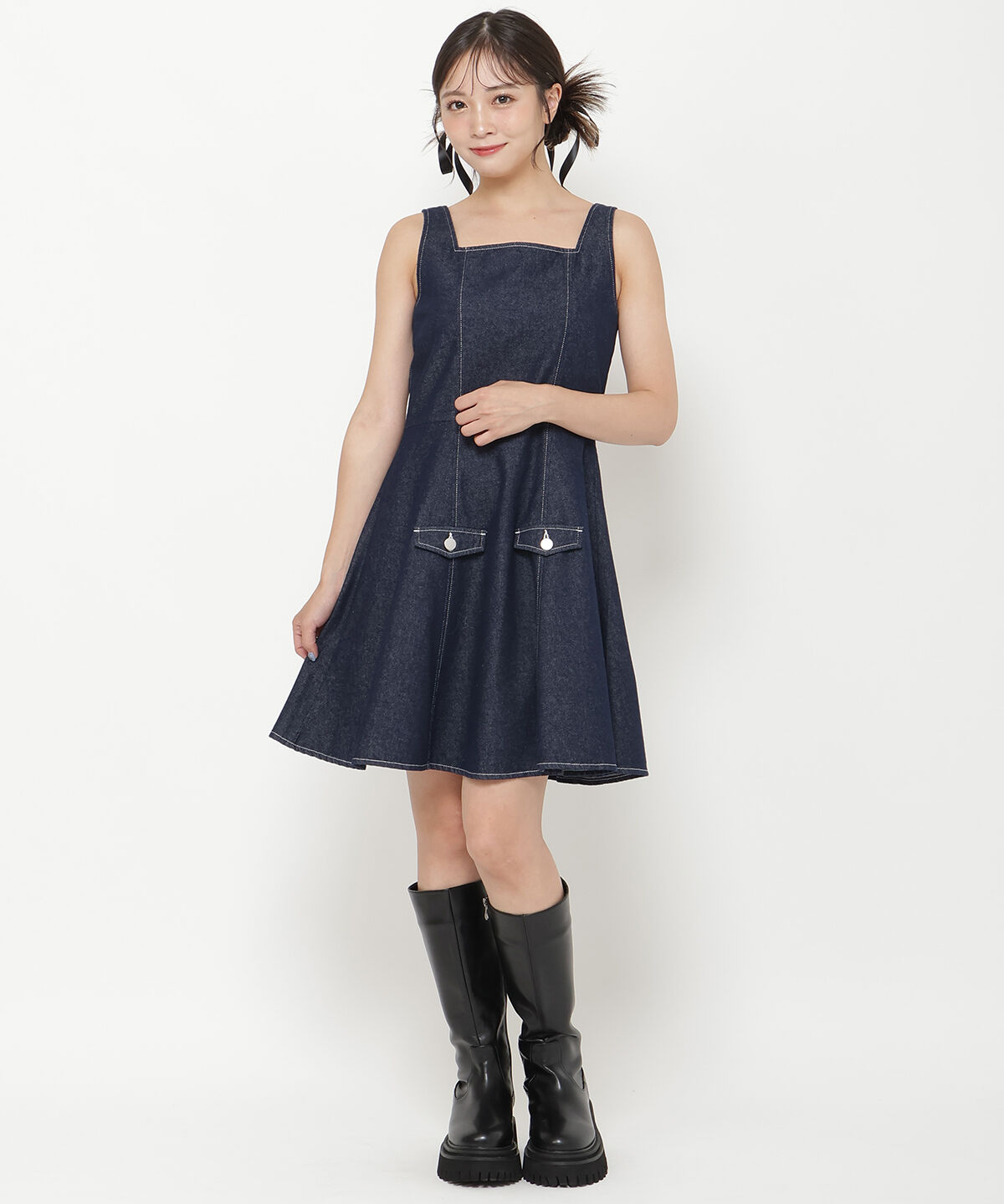REDYAZEL「デニムジャケット＆ミニワンピセット」|ワンピース|